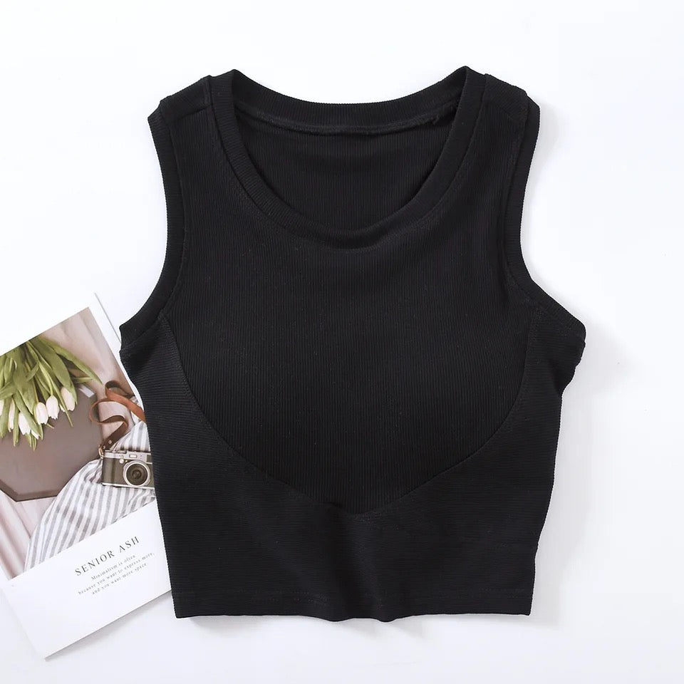 Baco Tank Tops with Inbuilt Bra In Lilac