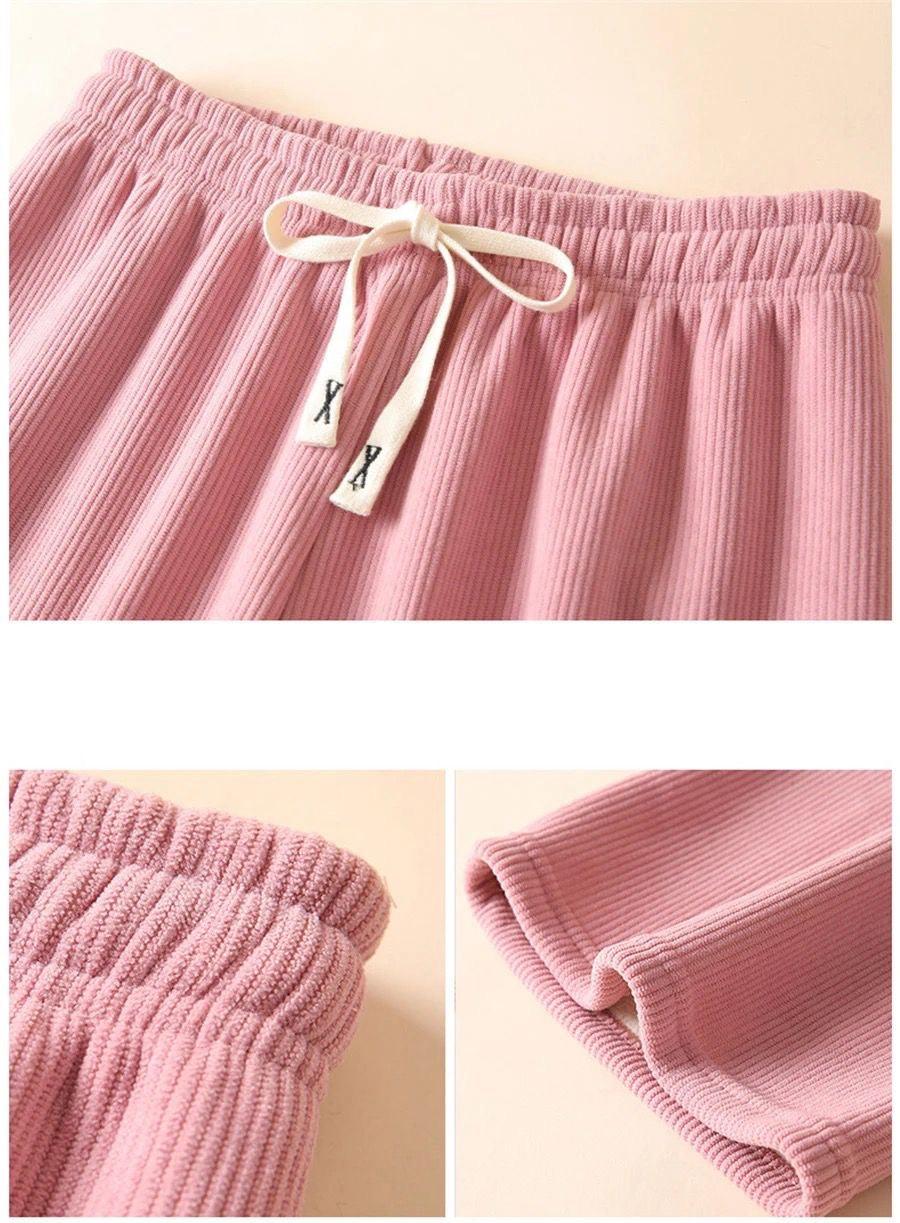 Marley Wide Leg Fleece Pants In Beige