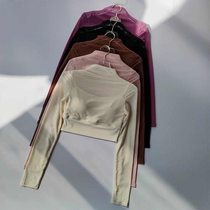Terra Seamless Top with Inbuilt Bra In Pink