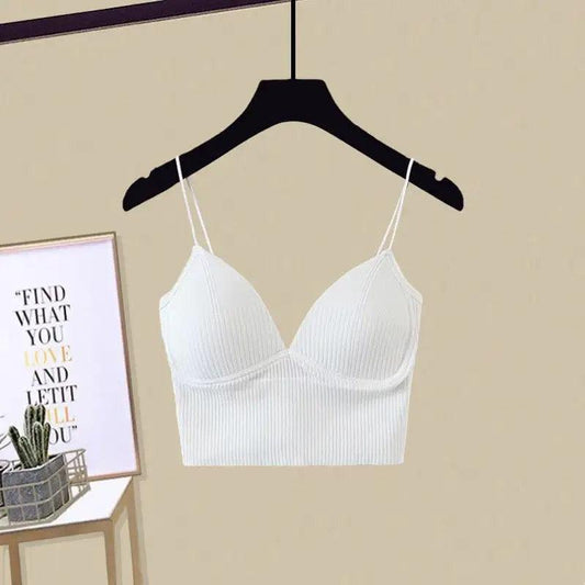 Jerry Tank Tops with Inbuilt Bra In White