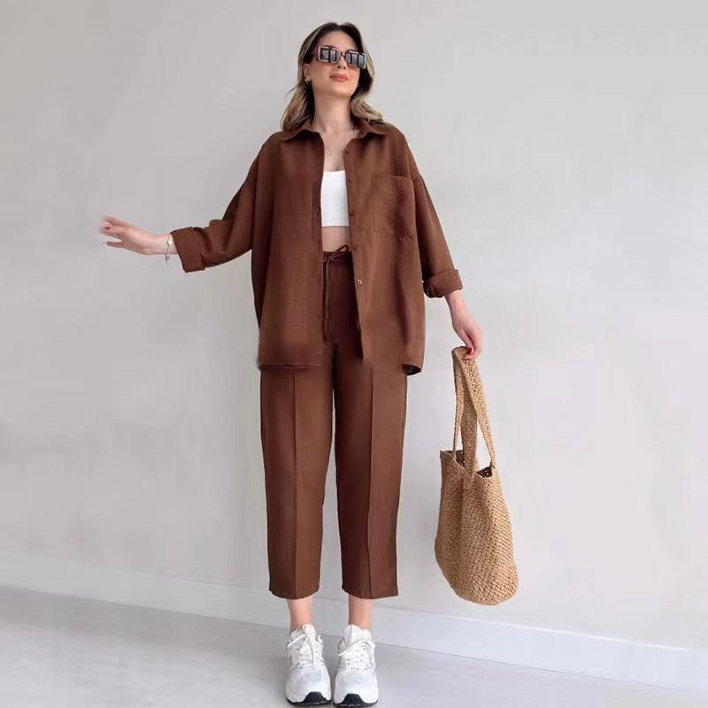Fresha Summer Two Piece Set In Brown