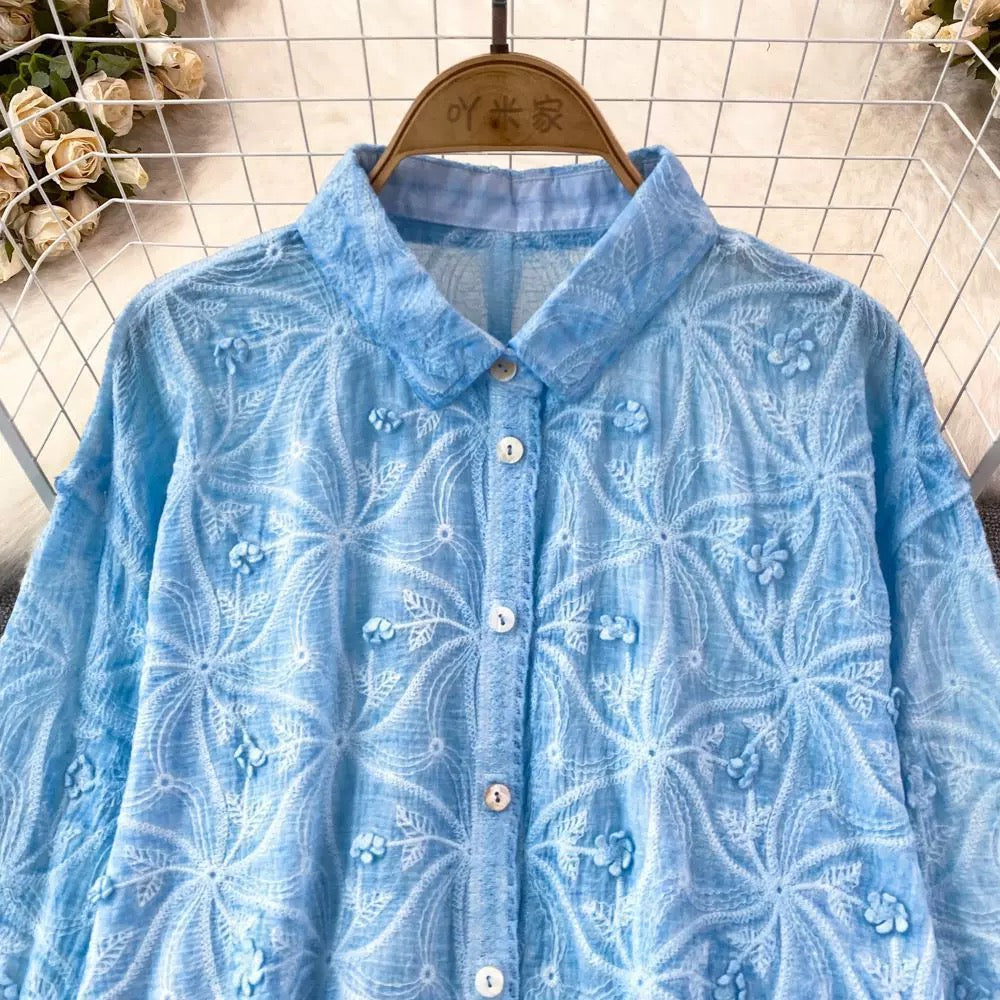 Levy  Embroidered Cotton Shirt