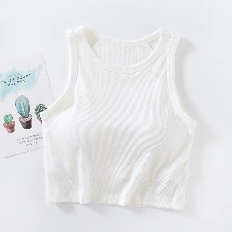 Nicole Tank Tops with Inbuilt Bra In Black