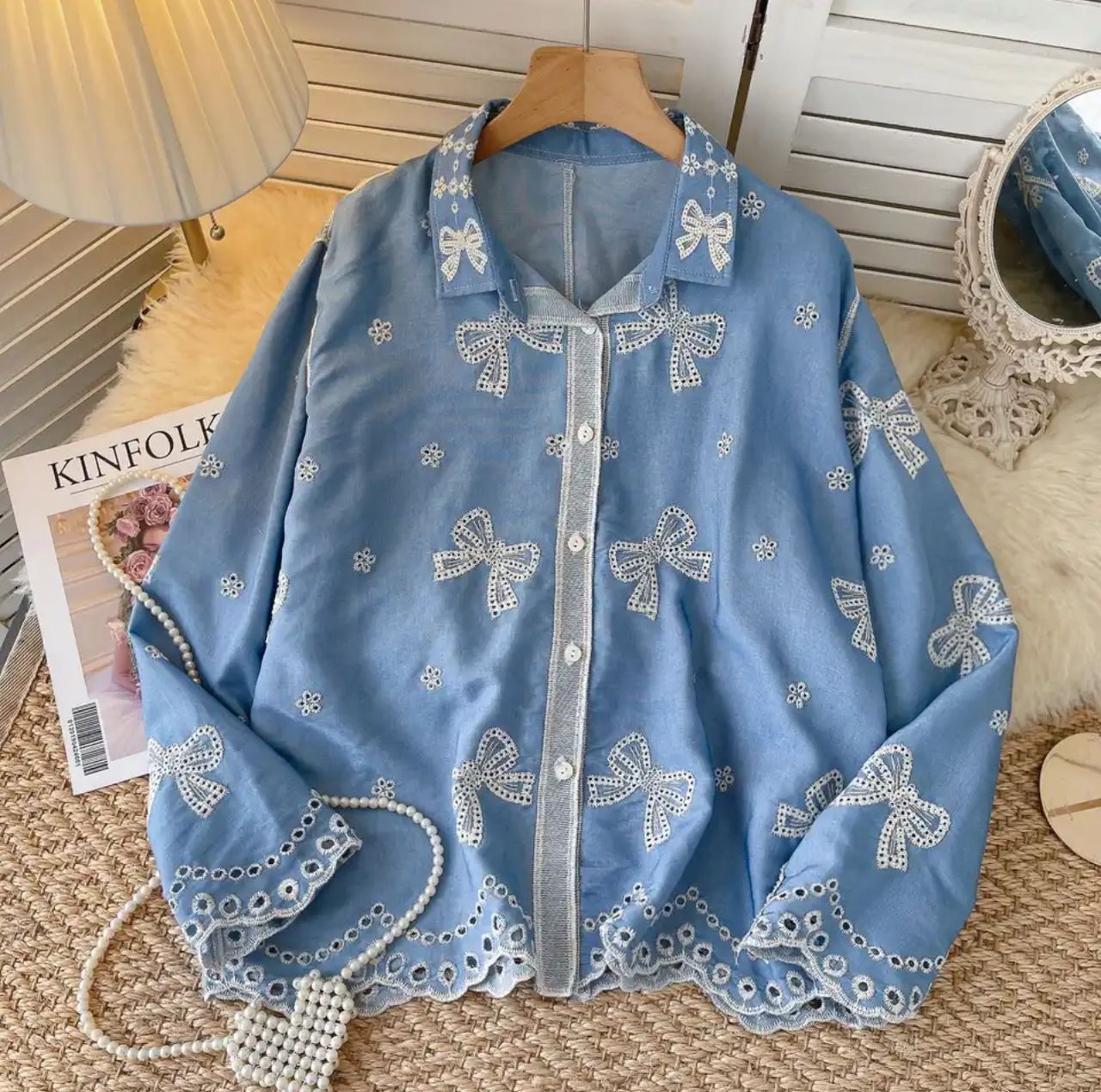 Lumi Premium Embroidered Cotton Shirt