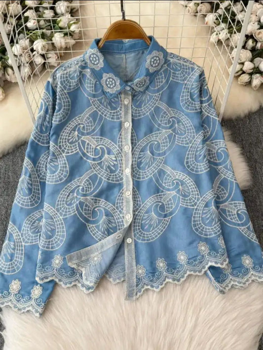 Rosa Premium Embroidered Cotton Shirts