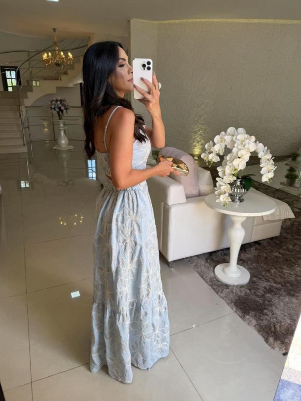 Clarisse Summer Holiday Coord Set In Blue