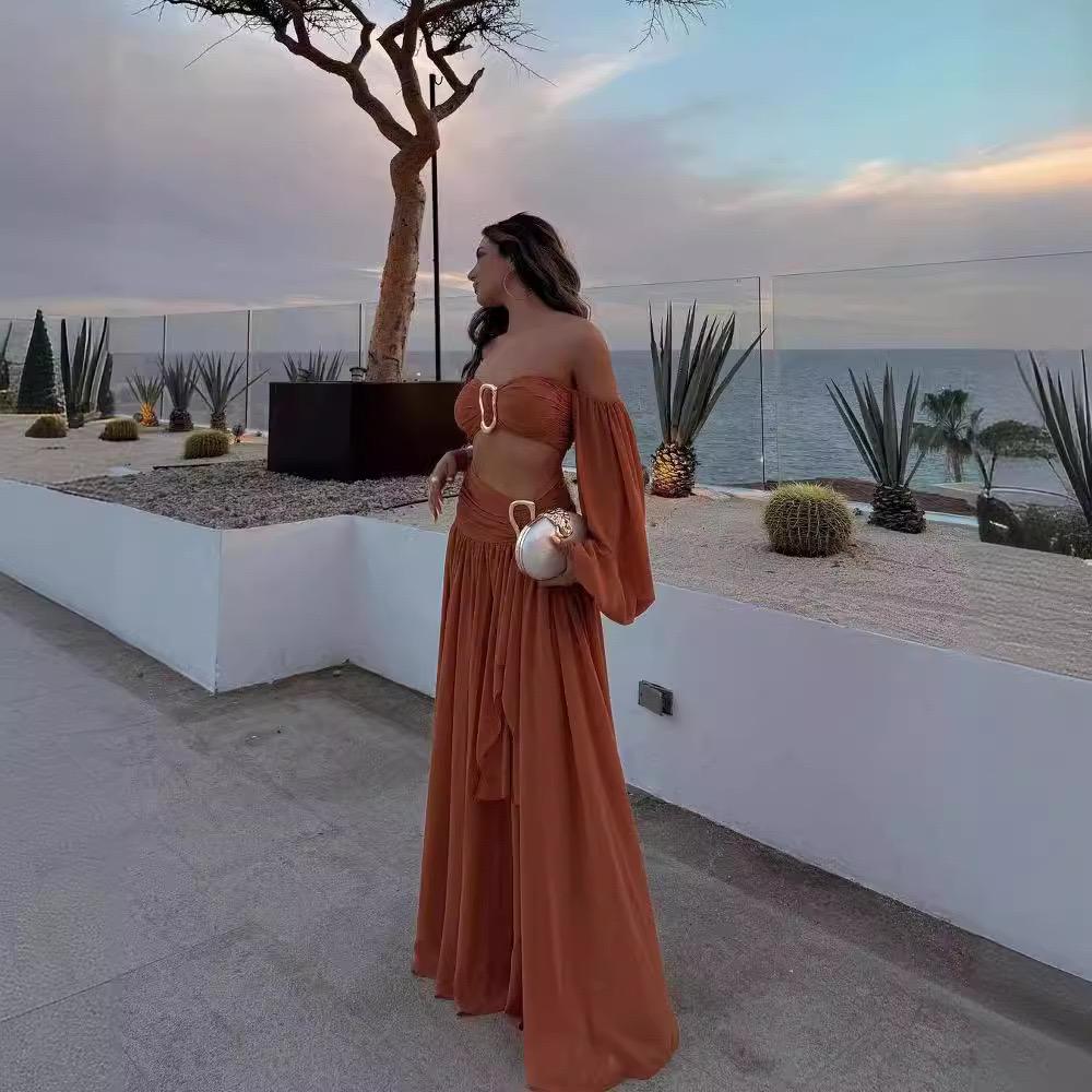 Rica Summer Holiday Coord Set In Rust