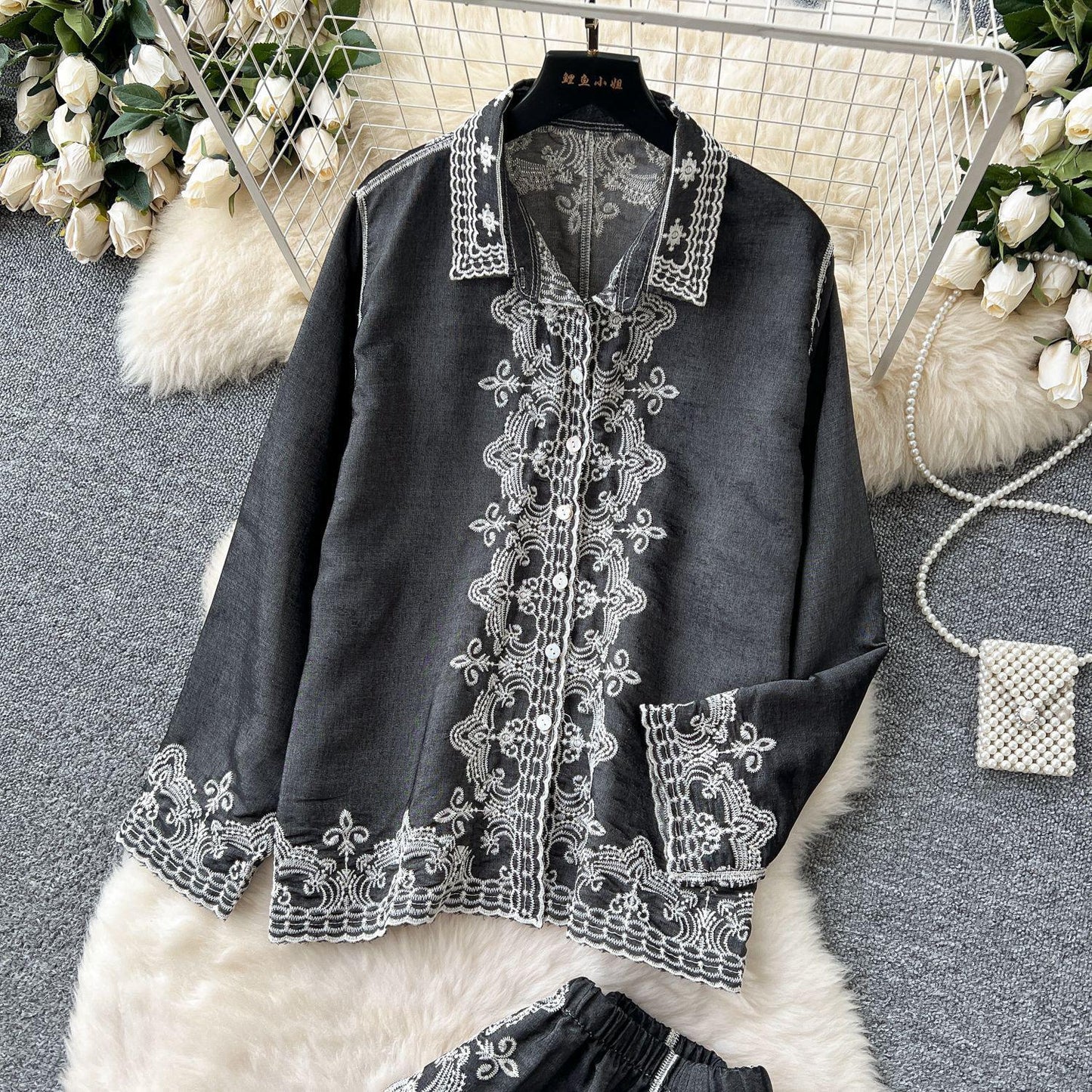 Berry Statement Summer Coord Set In Black