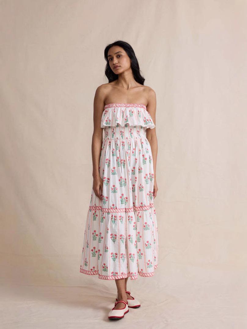 Henna Offshoulder Floral Dress