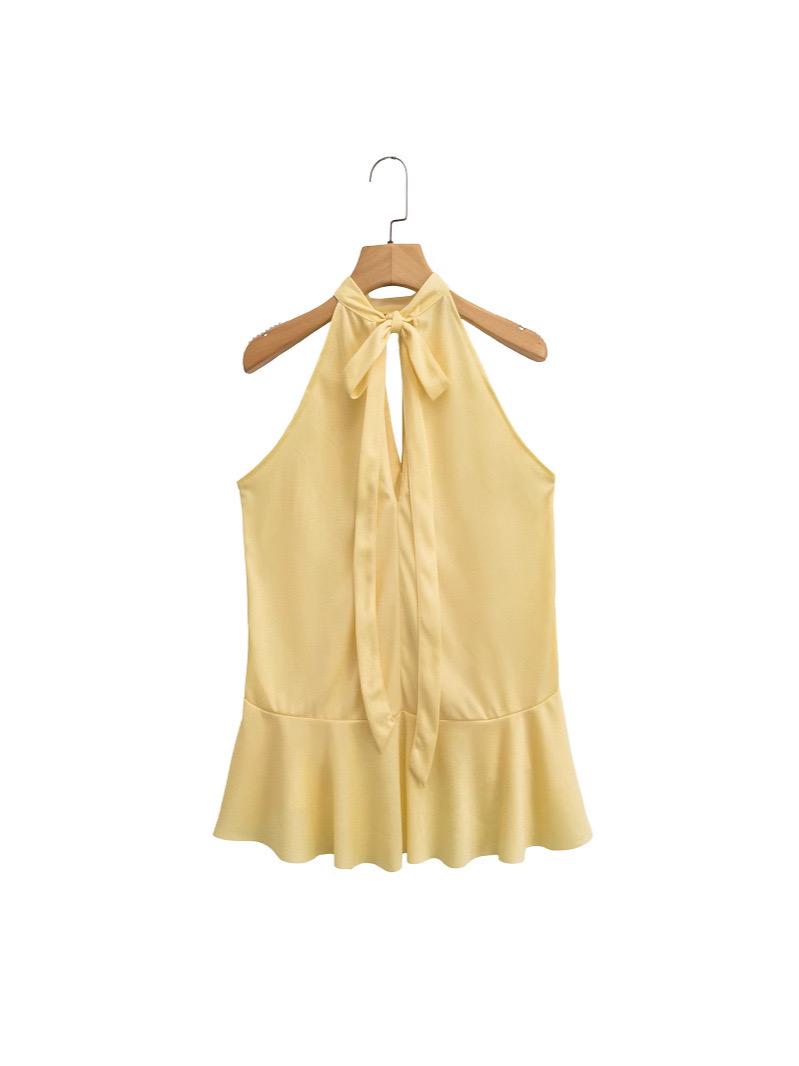 Hena Ruffled Summer Top In Yellow