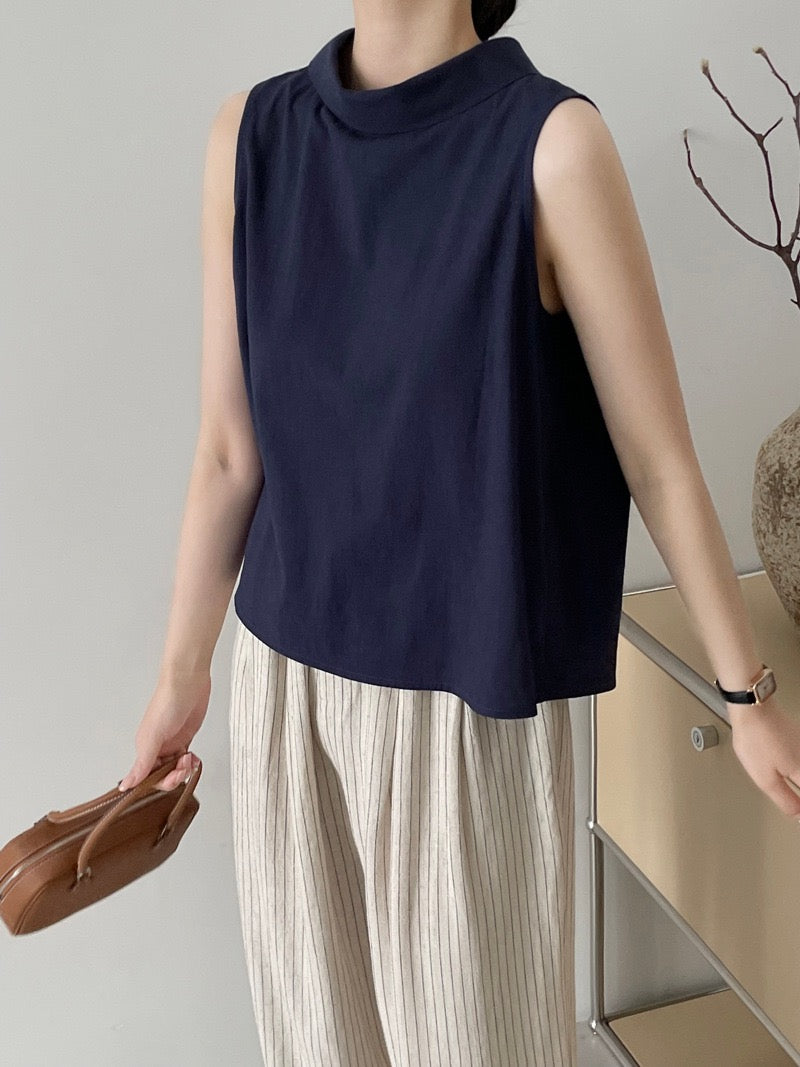 Norris Summer Top In Navy Blue