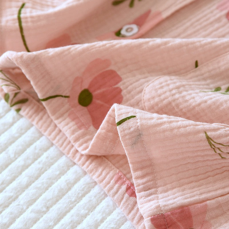 Elinora Cotton Padded Nightsuit In Pink