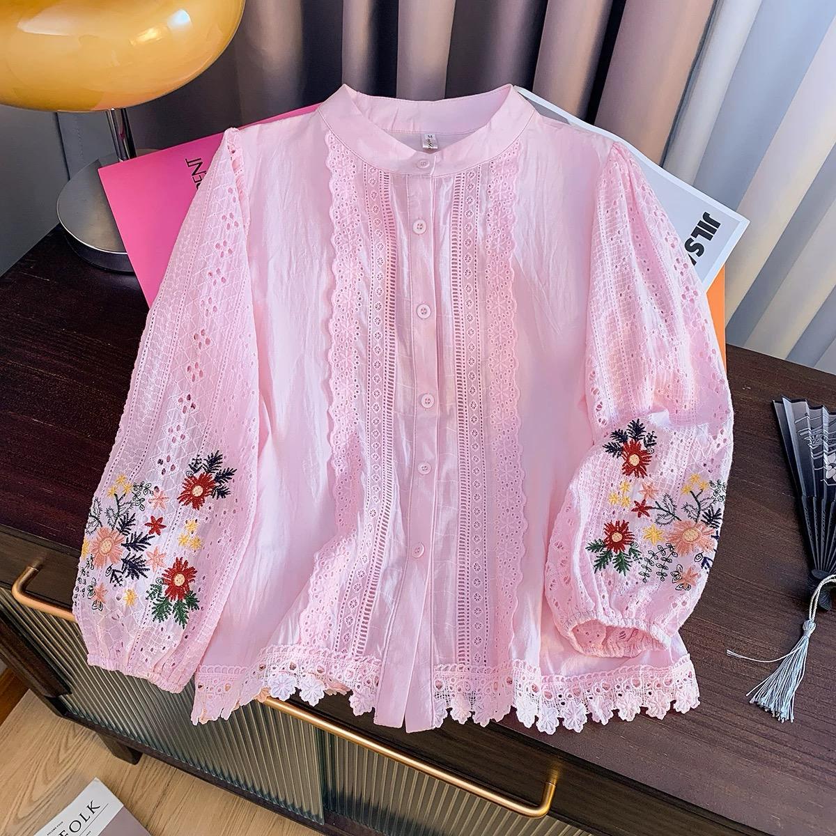 Nera Statement Summer Top In Light Pink