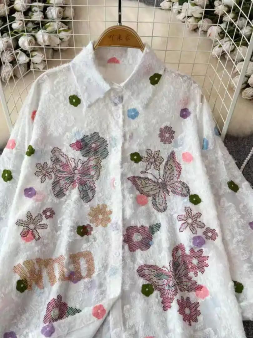 Derry Rhinestone Oversized Shirt