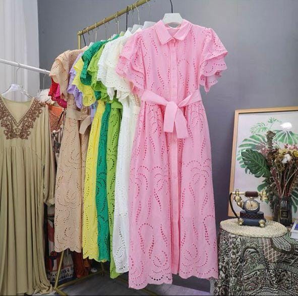 Ginny Cotton Dress In Light Pink