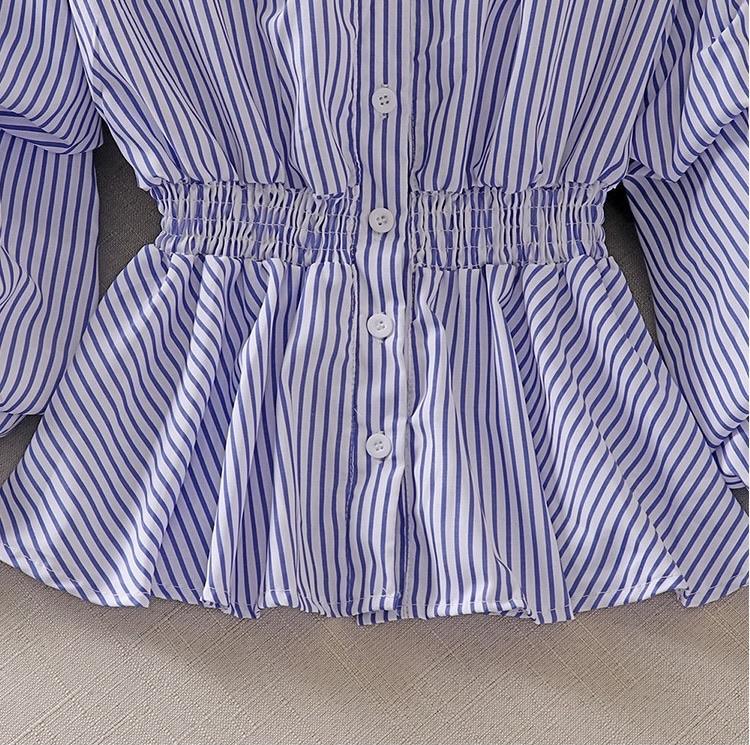 Donna Striped Blouse In Blue