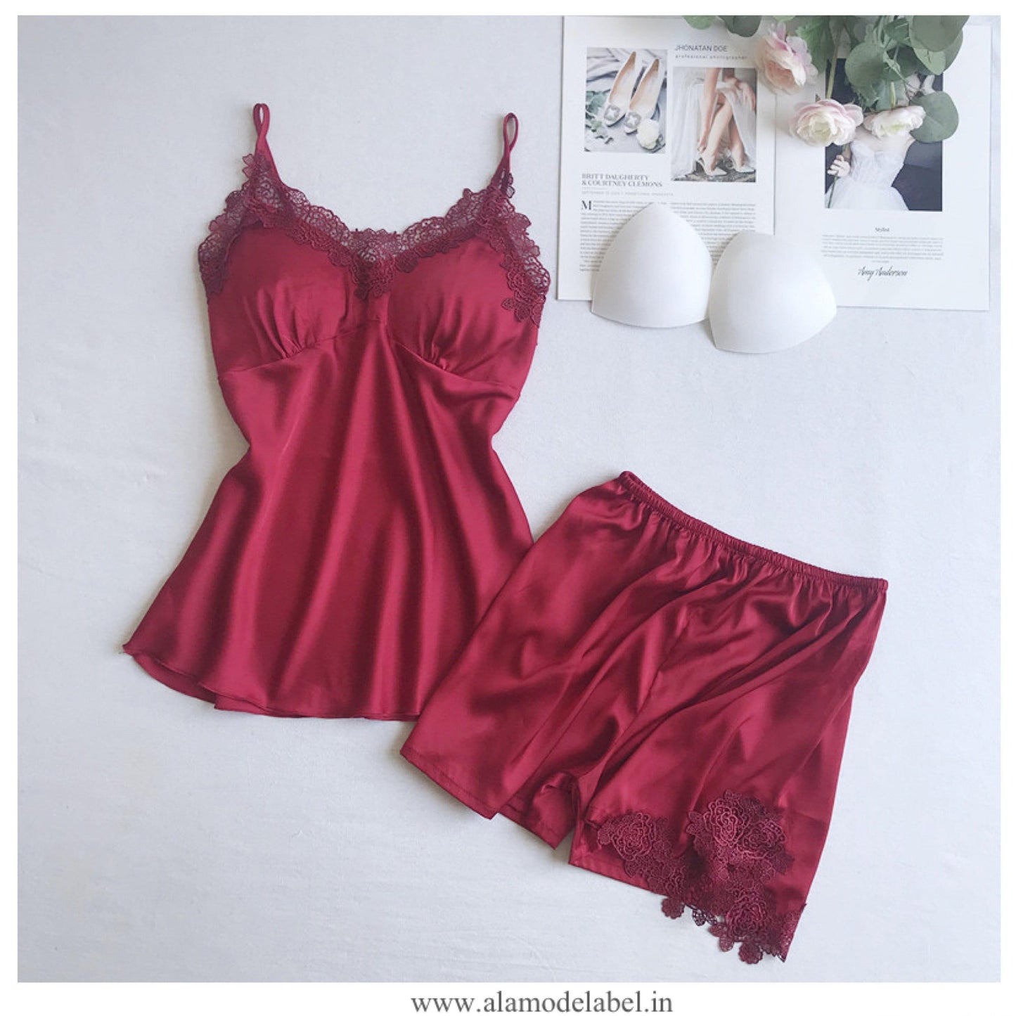 Anastasia Luxury Loungewear Set In Red