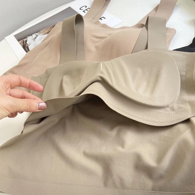 Mariam Tank Tops with Inbuilt Bra In Olive