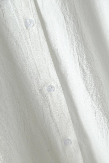 Lumia Luxe Cotton Long Shirt/ Dress In White