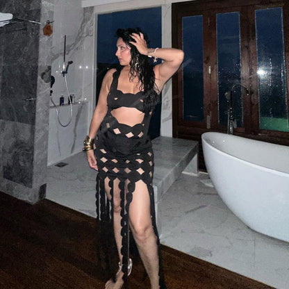 Jamey Luxe Resortwear Coverup In Black