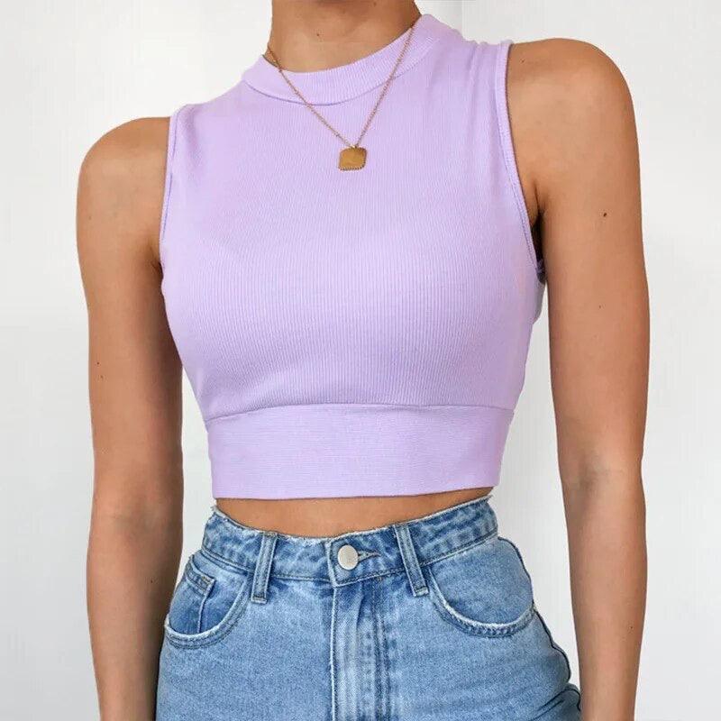 Rebbie Summer Tops In Lilac