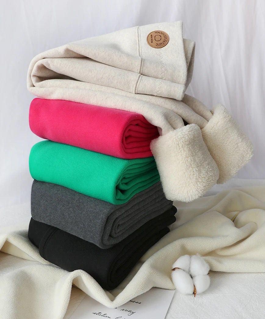 Jenny Slimming Premium Fleece Leggings In Grey