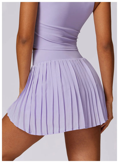Lia Tenniscore Trendy Short Skirts In Lilac