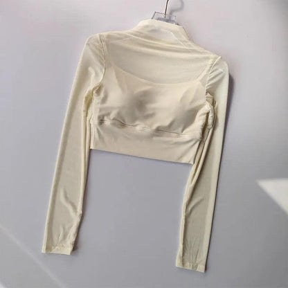 Terra Seamless Top with Inbuilt Bra In White