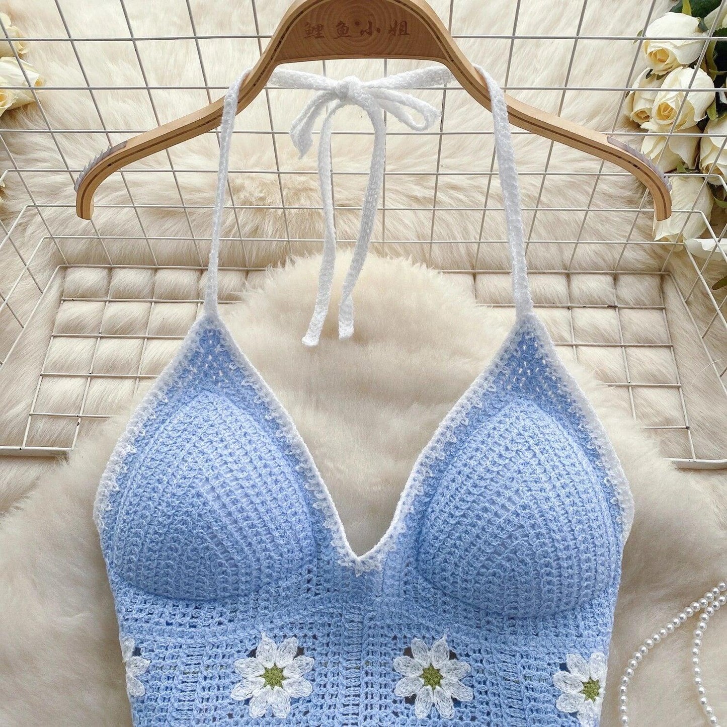 Prerto Summer Tops with Inbuilt Bra In Blue