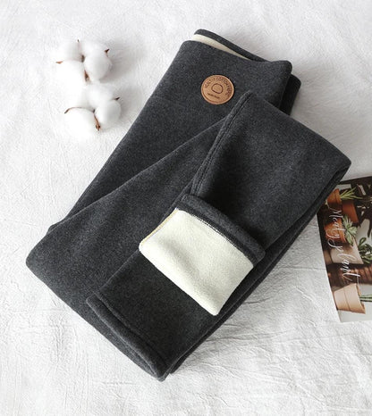 Jenny Slimming Premium Fleece Leggings In Grey