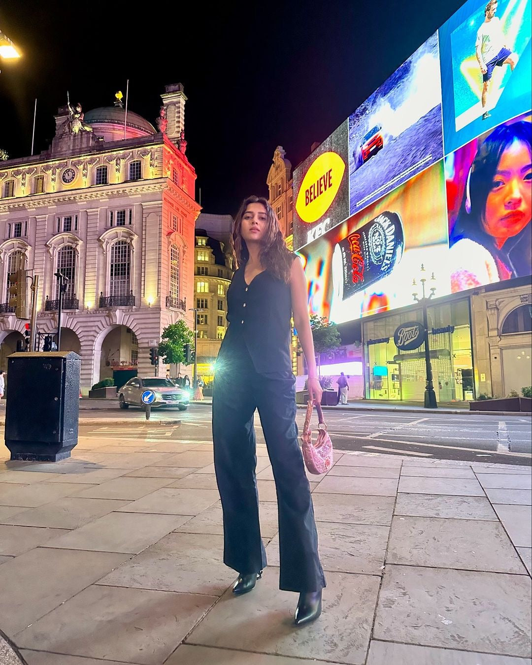 Laiden Statement Linen Vest Suit with Pants In Black