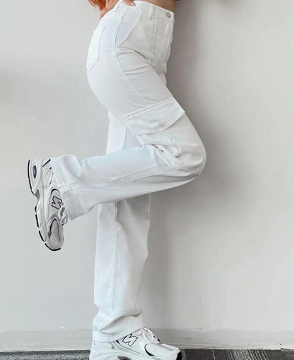 Roderno Cargo Statement Pants In Beige