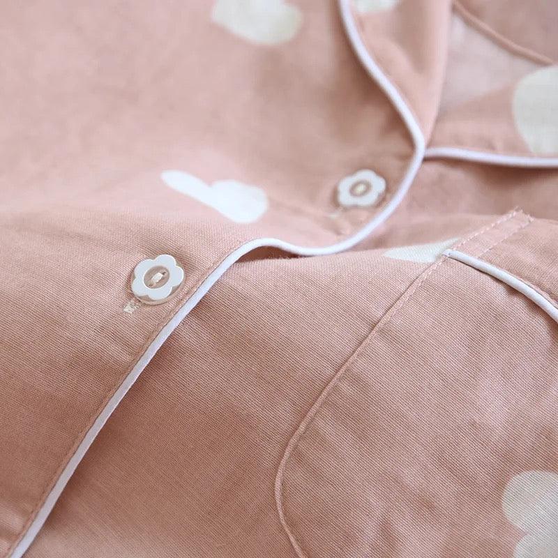 Rebecca Cute Cotton Nightsuits In Pink