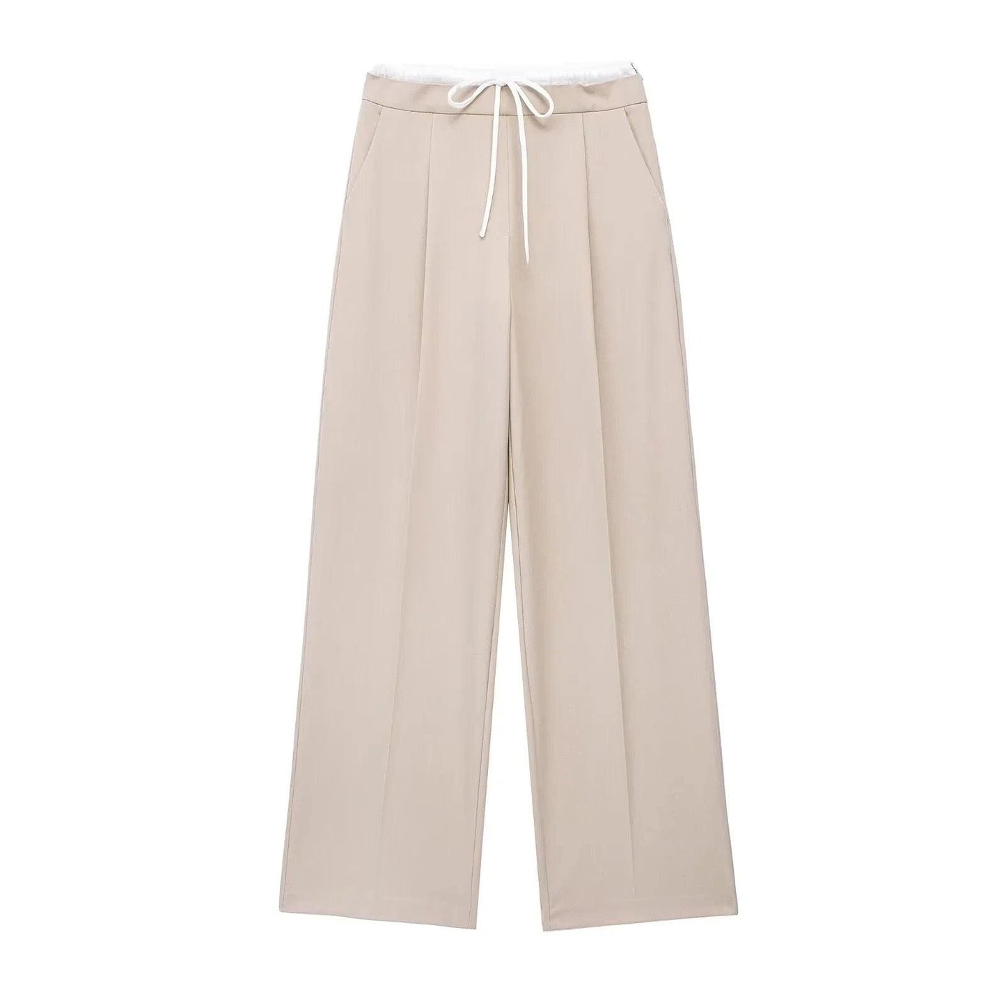 Fady High Waisted Pants In Beige