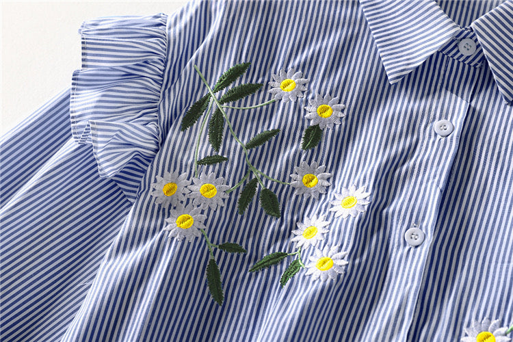 Solly Statement Floral Shirt In Blue