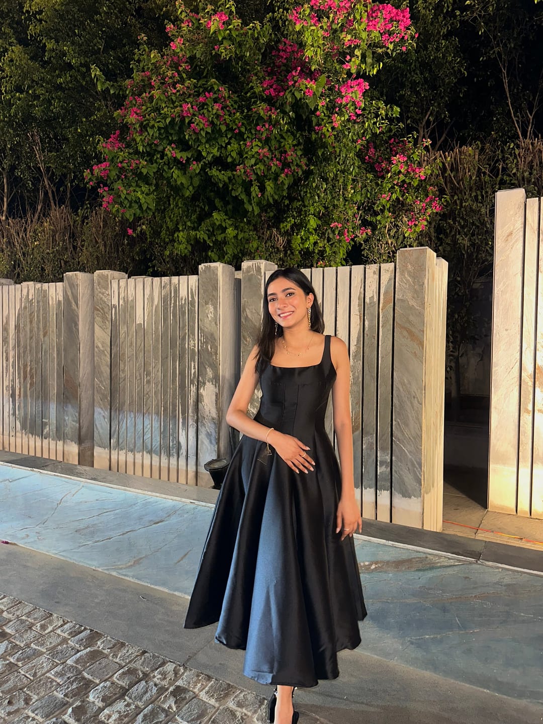 Rigata Holiday Statement Maxi Dress in Black