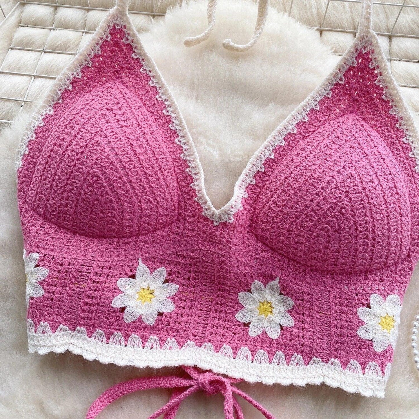 Prerto Summer Tops with Inbuilt Bra In Pink