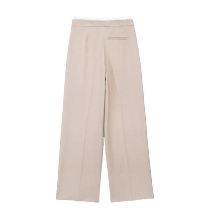 Fady High Waisted Pants In Beige