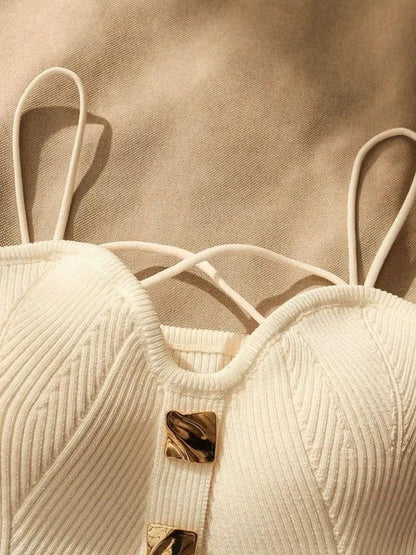 Danish Knit Summer Top In White