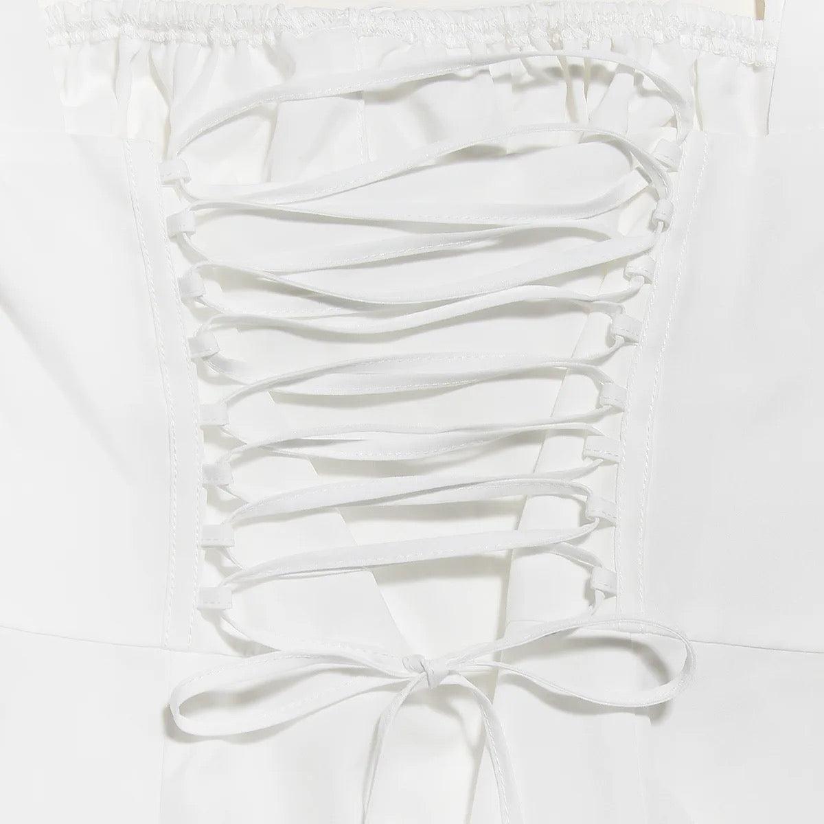 Delso Summer Lace Up Holiday Dress