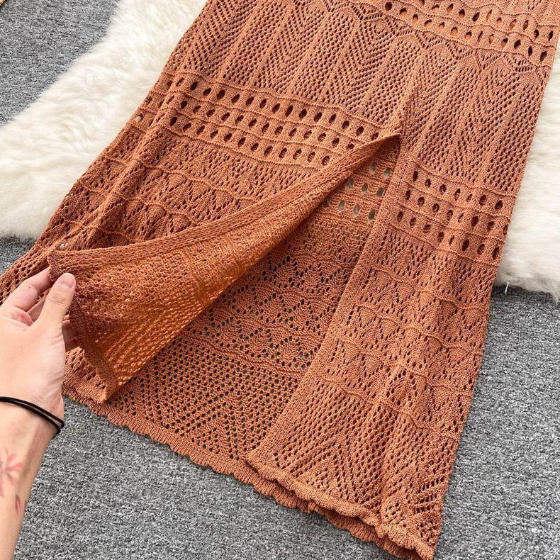 Esme Crochet Coord Set In Black