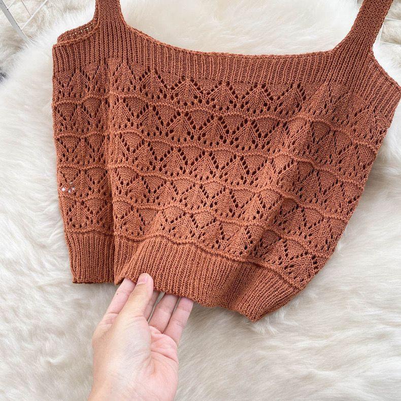 Esme Crochet Coord Set In Black