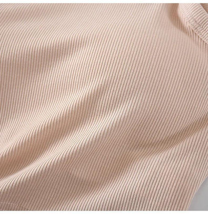 Nicole Tank Tops with Inbuilt Bra In Peach