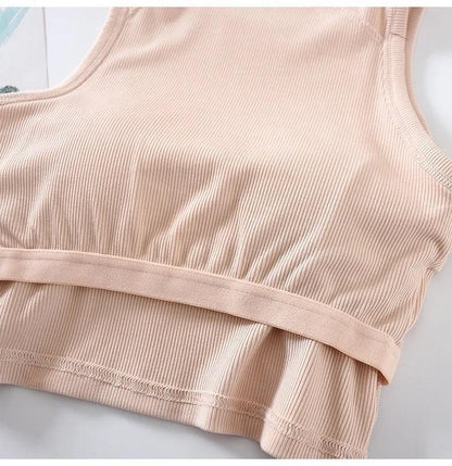 Nicole Tank Tops with Inbuilt Bra In Yellow