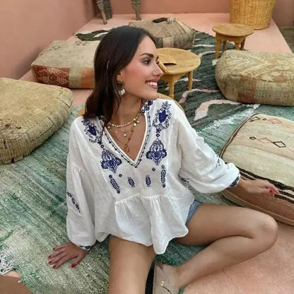 Ari Embroidered Summer Top