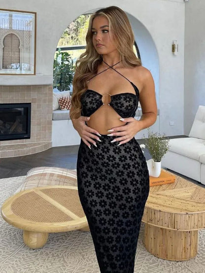 Emilia Statement Bodycon Mesh Dress