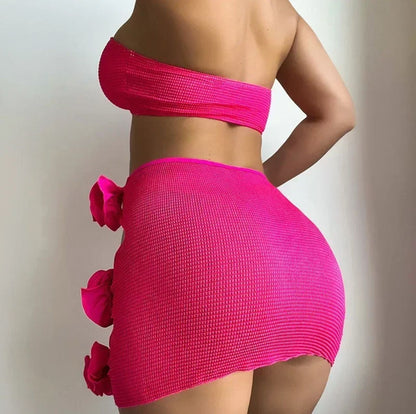 Nina Rosette Bikini With Skirt