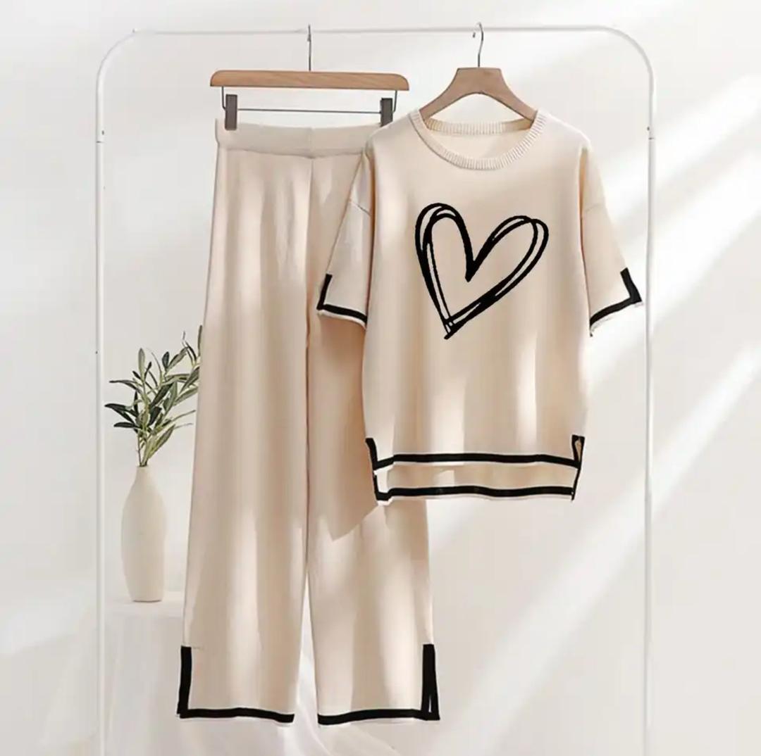 Baxter Heart Knitted Cotton Co-ord Set
