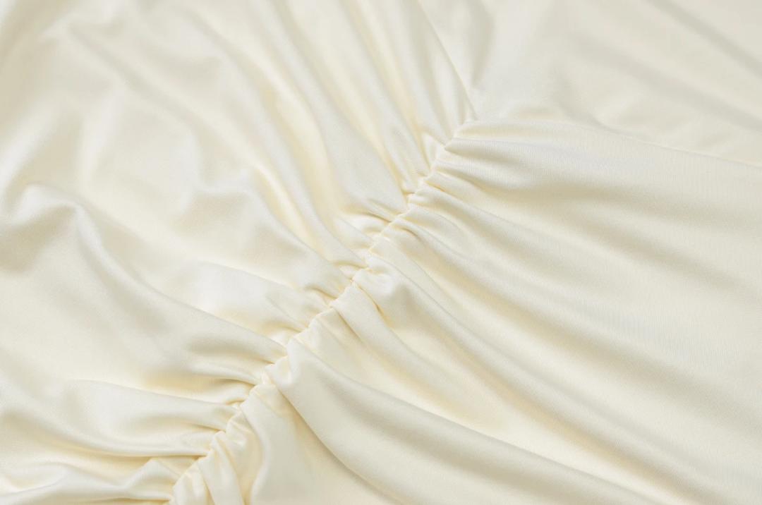 Cosmic Offshoulder Ruched Maxi Dress