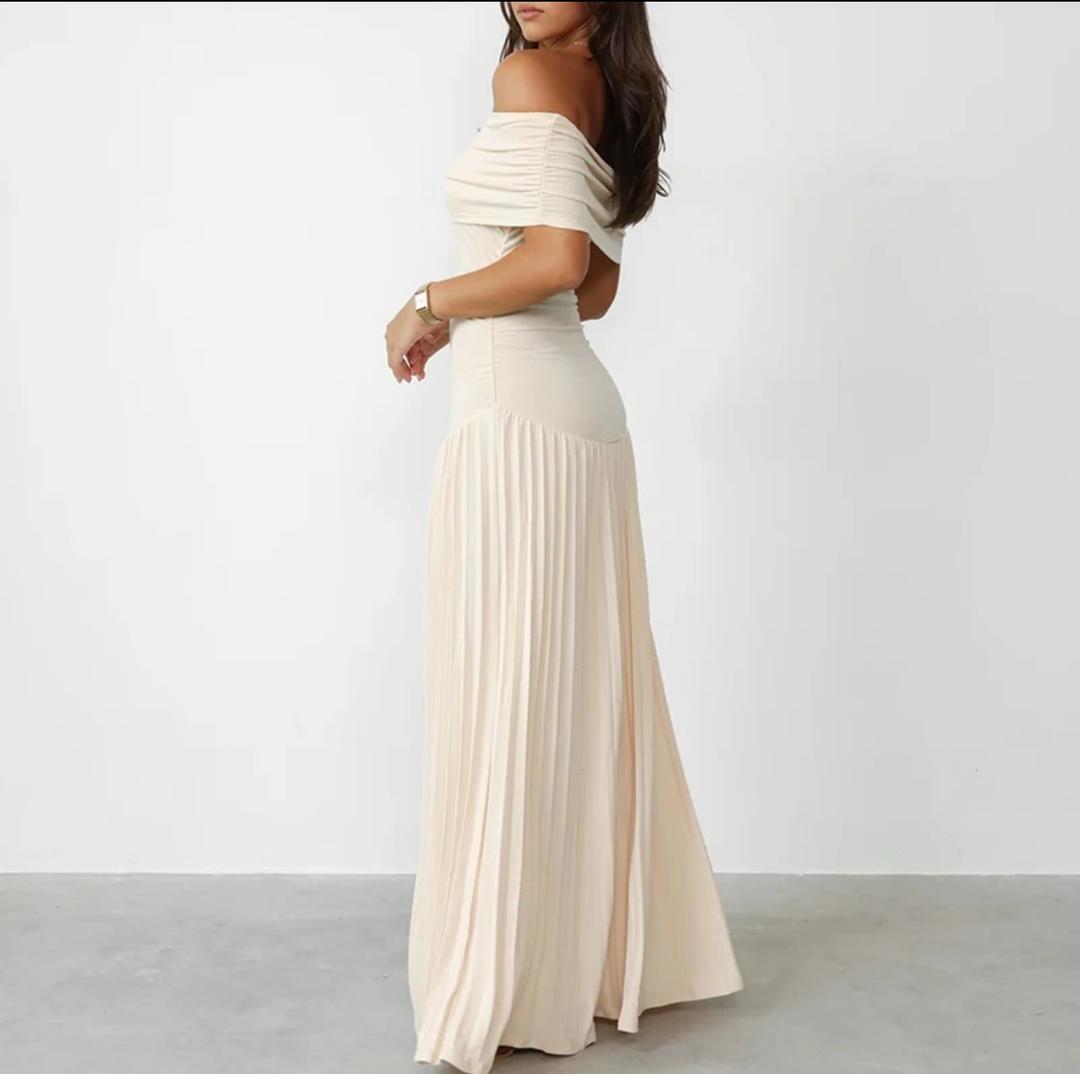 Femi Offshoulder Pleated Maxi Dress